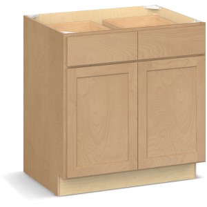 RELIABILT Parkstone II Base Cabinet, Wheat Stained, 33" W, 2 Doors 2 Drawers, Fully Assembled - 641093 | Lowe's Pro Supply